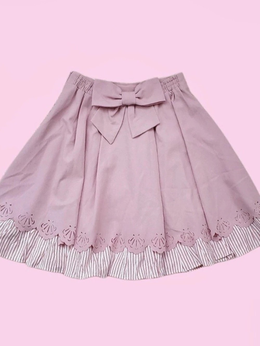 Pink Bow A-Line Skirt Like New